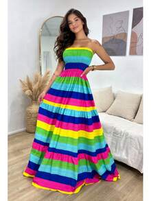 July Strapless Tropical Dress In Various Prints, 2025 Collection - 彩色 - 查看 5