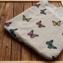 1pc Colorful Butterfly Book Bag, Multifunctional Storage Pouch With Metal Ring, Pen Holder, Suitable For Notebooks And Books - Single Piece - View 5