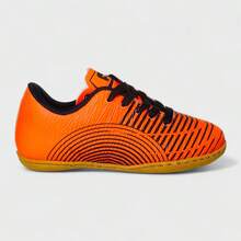 bobibu Tênis Chuteira Futsal Infantil Reforçado E Costurado Futebol Laranja E Preto - Laranja - Visão 7