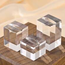 YRUID 1 Set Square Transparent Acrylic Ring Display Stand, Jewelry Display Rack - Clear - View 6