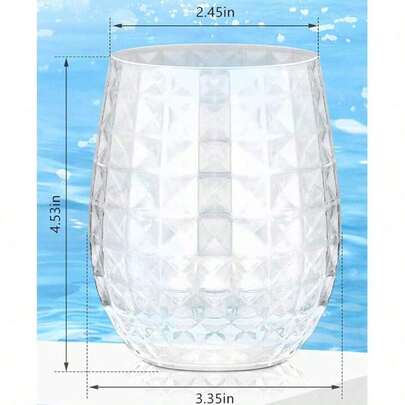 6/12pcs Wine Glasses, Flute Glasses And 12oz Cocktail Glasses, Shatterproof, Reusable, Suitable For Champagne, Dessert, Banquet, Birthday, Wedding And Party Decoration