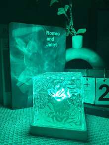 1pc Square Water Wave Light, Multi-Color Changing With Remote Control - Bedroom Indoor Light, Christmas Light, Gift For Friends, Suitable For Home, Decor, Office, Date, Party - Multicolor - View 3