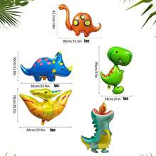 霸王龙和迅猛龙铝箔气球，是主题庆祝活动的完美之选——生日、性别揭晓派对、毕业典礼、返校季、情人节 - 恐龍套裝 - 查看 6