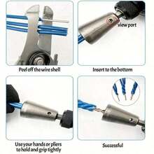 1pc Automatic Wire With 6mm Hex Shank, Quick Metal Connector Drill Bit Driver - Electrician Essential Parallel Wire Kit, Electrical Connections - Silver - View 5
