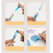 Children's Magic Water Drawing Mat, Colorful Writing & Painting Doodle Cloth With 2 Water Painting Brushes - Blue - View 6