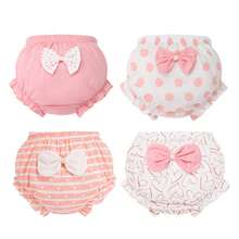 4pcs/Pack Toddler Girls Underwear, Bow Decor, Soft Breathable Comfortable, Suitable For Daily Wear - Pink - View 14