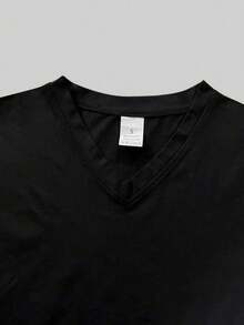 Camiseta de cuello en V para mujer, edición limitada de verano, personaliza tu diseño favorito, sube tu foto, cualquier foto puede ser, bienvenido a pedir en negro - Negro - Ver 7