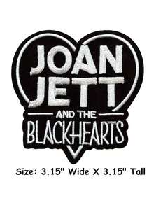 1件 Joan Jett & The Blackhearts 乐队标志刺绣熨烫贴片 - 黑與白 - 查看 2