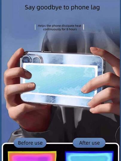 Portable Self-Adhesive Cold Stickers, Which Make You Feel A Little Bit Cool In Hot Summer, Help To Relieve Dryness And Heat, And Are Physically Cold Without Charging. This Is A Good Choice For Spring/Summer Trips, Outdoor Workers In Summer And Mobile Phone Accessories In Summer.
