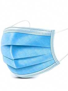 Cubrebocas AZUL Triple Capa Plisado con Ajuste Nasal Ajuste cómodo. - PAQUETE DE 50 PIEZAS - Ver 8