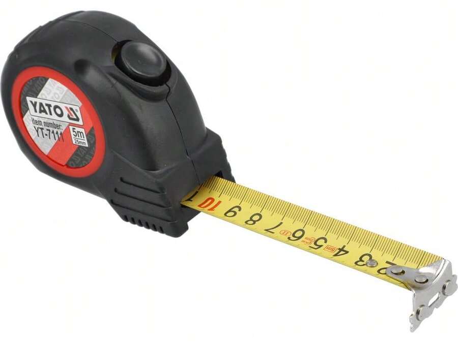 Mètre ruban Yato YT-7111 de 5 m en acrylonitrile butadiène styrène (ABS), caoutchouc noir - A - Voir 1