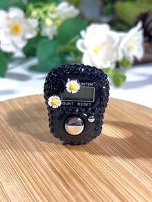 Exquisite Floral Rhinestone Electronic Ring Counter (Reset Function, Adjustable Ring) + Ring Counter, Multiple Colors Available (Suitable For Ramadan Prayer, Sports Counting, Holiday Gifts) - Multicolor - View 7