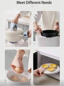 Silicone Non-Slip Oven Mitts And Heat Resistant Pads Set, For Oven/Microwave - Multicolor - View 2