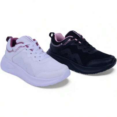 CKLASS Zapato Tenis Para Dama Dúo Blanco Negro SuperSport Memory Foam Ligeros  DUO584