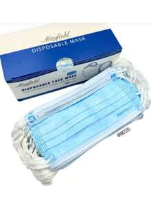 Cubrebocas Tricapa Azul,  1 caja con 50 pz, Tapabocas TTP Termosellado con Ajuste Nasal, Caja de Cubrebocas, Mascarilla Desechable de Protección - PAQUETE DE 50 PIEZAS - Ver 1