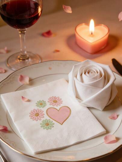 30/20/1pc 10*10 Inch Thick Absorbent Napkins, Suitable For Weddings, Valentine's Day, Wet Wipes. Suitable For Home Use, Valentine's Day, Wedding Decoration, Birthday Party, Restaurant And Kitchen Essentials.