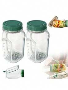 32oz Salad Mason Jar With Side Spout And Leak-Proof Lid, Microwave, Dishwasher & Fridge , Sealed Salad Container With Condiment Tray, Stackable Design, Great For Meal Prep, Lunch & Dinner - Multicolor - View 1