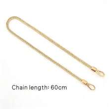1pc Fox Tail Chain Shoulder Strap, Metal Chain Connector, Snake Bone Chain, Diagonal Cross Chain, Handbag Fashion Accessory, Women Bag Pendant, Flat Bag Chain, Metal Bag Strap, Thick Chain Shoulder Strap Replacement, One Shoulder Underarm Bag Chain - Multicolor - View 10