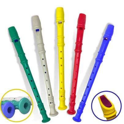Flauta Doce Infantil Brinquedo Instrumento Plástico - Unidade
