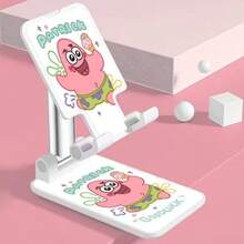 1pc Adjustable Foldable Desktop Phone Holder, Multi-Function Slouchy Bracket For Watching Videos, SpongeBob SquarePants Design - Multicolor - View 11