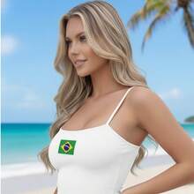 Cropped Top Blouse Brazil Fan Club World Cup  Brazil BrazilCore  Chic - Cropped Rio Branco - Flag - View 1