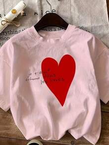 Tshirt Feminina Estilosa Camisa Estampada Lançamento Camiseta 100% Algodão Moda Primavera Verão Estilo Moderno Casual - Rosa Bebê - Visão 2