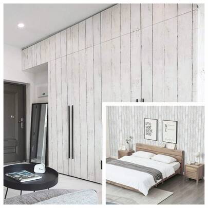 1 Roll Of Self-Adhesive Wallpaper With Wood Grain Wallpaper That Can Be Peeled And Pasted, Moisture-Proof, 3d Stereoscopic And Thick Paper, Detachable And Easy To Install, Diy Home Decoration Self Adhesive Wallpaper Wall, Kitchen Oil Baffle Wall Sticker Bathroom Decoration Furniture Renovation Stickers. 17.7inx39.3/118.1/196.8/393.7in Four Seasons Available Wallpaper Versatile Wallpaper Wood Grain Wallpaper