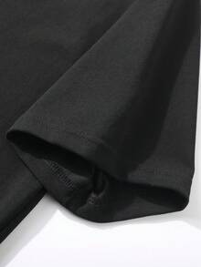 Áo Polo đôi tay ngắn unisex, áo polo in họa tiết, phong cách thường ngày năng động, phù hợp cho mùa xuân, hè, thu. Thích hợp làm quà tặng cho bạn trai, bạn gái, chồng, vợ, nhân dịp kỷ niệm. - màu đen - Xem 5