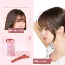 Kit 6/8 Bobs Cabelo Modeladores + 6/8 Prendedores, DIY Styling Tools tamanho Grandes 6.2x4cm/Medios 6.2*3.2cm - Rosa chiclete - Visão 7