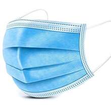 Cubrebocas AZUL Triple Capa Plisado con Ajuste Nasal Ajuste cómodo. - A - Ver 8