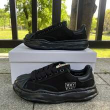 Fashionable Street Style Preppy Women And Men Canvas Sneakers Black Large Size Lace-Up Platform Casual Skateboard Shoes Tennis - 純黑色 - 查看 6