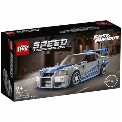 LEGO SPEED CHAMPIONS -  SKYLINE GT-R (R34) DE 2 FAST 2 FURIOUS, +9 AÑOS, 76917, TIENDA CON LICENCIA OFICIAL, ENVÍO 24-48 HORAS PENÍNSULA, JUGUETES, BRICKS, PIEZAS, LADRILLOS, BLOQUES DE CONSTRUCCIÓN, 100% ORIGINAL, VEHÍCULO, AUTOMOCIÓN