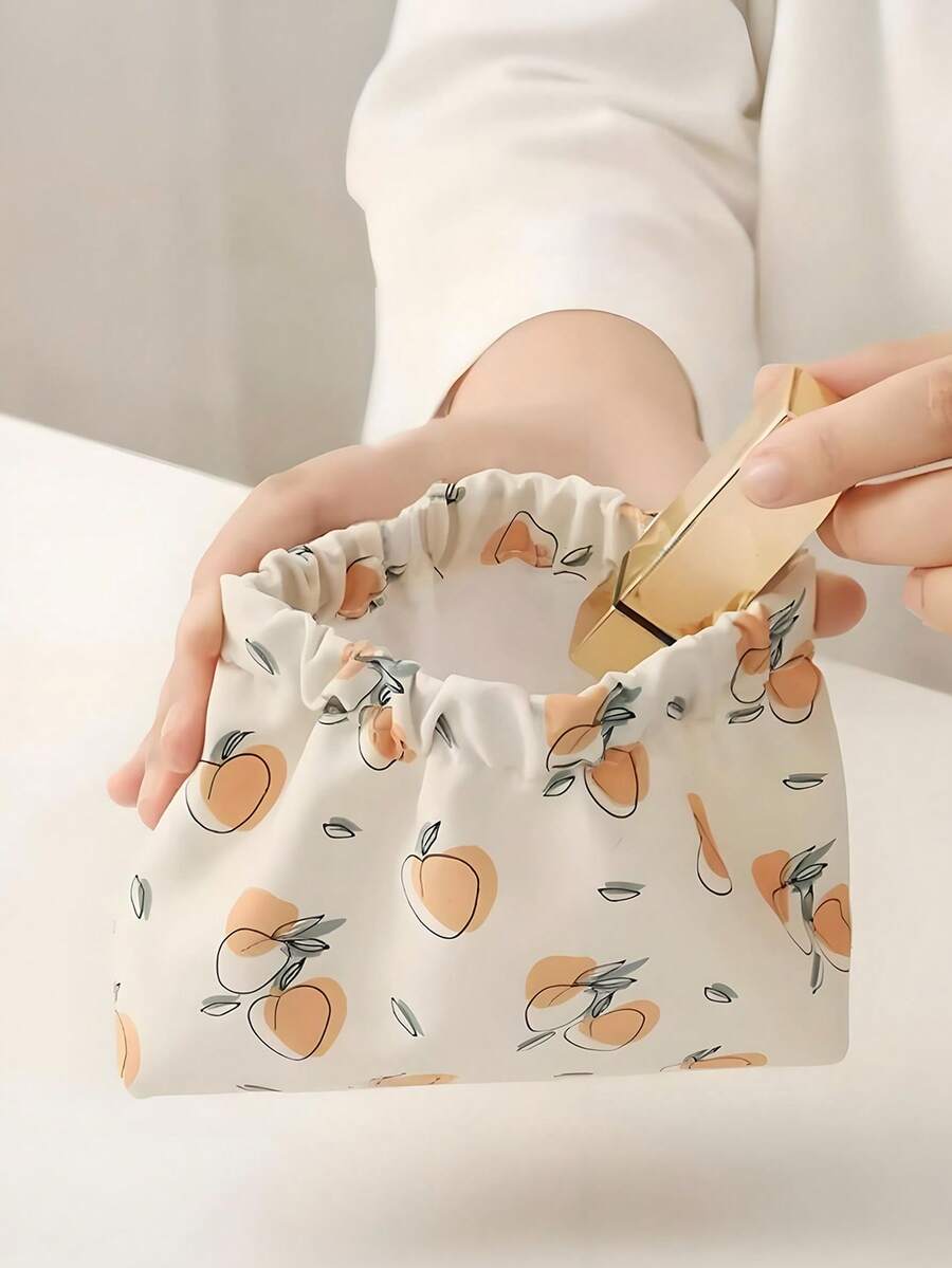 1pc Cute Cartoon Mini Storage Bag, Portable Keychain Pouch, Small Coin Purse, Lightweight Women Cosmetic Bag, Daily Use Small Makeup Bag, Key Organizer - View 1