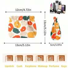 1pc Cute Cartoon Mini Storage Bag, Portable Keychain Pouch, Small Coin Purse, Lightweight Women Cosmetic Bag, Daily Use Small Makeup Bag, Key Organizer - View 4