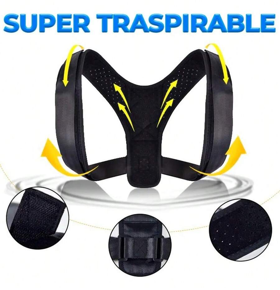 FAJA CORRECTOR DE ESPALDA - Ligero Y Delgado, Con Espuma Transpirable - IDEAL PARA CORRER, PARA DOLOR DE ESPALDA Y TRABAJOS DE OFICINA - Ver 1