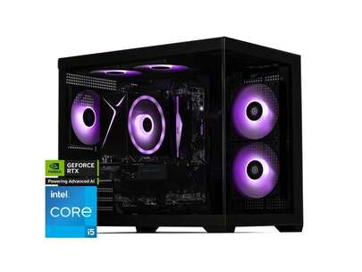 STORMCRAFT Gaming PC SIRIUS Intel Core I5-14400F NVIDIA GeForce RTX 5060 – AI Powered 16GB 3200MHz RGB 1TB NVMe SSD 650W PSU Windows 11 Home - SI1440FBB-560N2