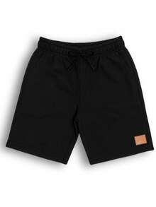 Set Of 3 Boys' Cotton Fleece Shorts With 2 Large Pockets - Black/black/black - View 6