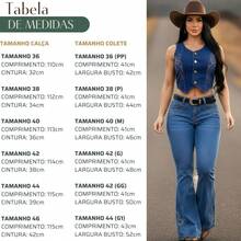 Women's Country Style Vest And Flare Jeans Set With Rhinestones - Luxury, Ideal For Country Music Events And Rodeo Parties. - CHALECO DE LUJO CROSS PANTS - Ver 7