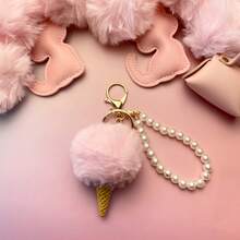 1个可爱仿真冰淇淋珍珠串珠钥匙扣/包包挂饰 - A - 查看 6