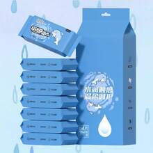 迷你湿巾旅行装，温和一次性手口清洁湿巾，小巧便携设计 - 多色 - 查看 7