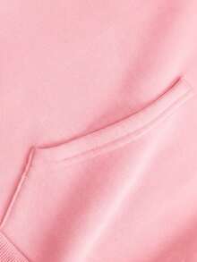 Comfortable Basic Plain Fleece Set For Gym And Everyday Wear - Art Streetwear, Urban Culture, Street Fashion, Street, Graffiti, Skater, Unisex, Men's And Women's, Sweatshirt, 50% Cotton 50% Polyester, Premium Streetwear Top, New Release, Immediate Shipping, Various Colors!! - 淺粉色 - 查看 6