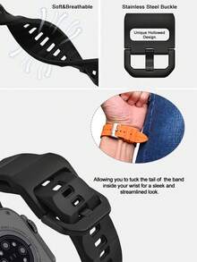 1条运动硅胶表带，兼容表带42mm/44mm/45mm/46mm/49mm/38mm/40mm/41mm，时尚智能手表替换表带，适用于 Series Ultra2/Ultra SE2/SE/11/10/9/8/7/6/5/4/3/2/1，男女通用，经典款式 - 42/44/45/46/49mm - 查看 4