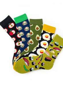 1/3/5/6/10双装男士透气网眼跑步袜，运动踝袜，带缓冲鞋底 - 彩色 - 查看 2