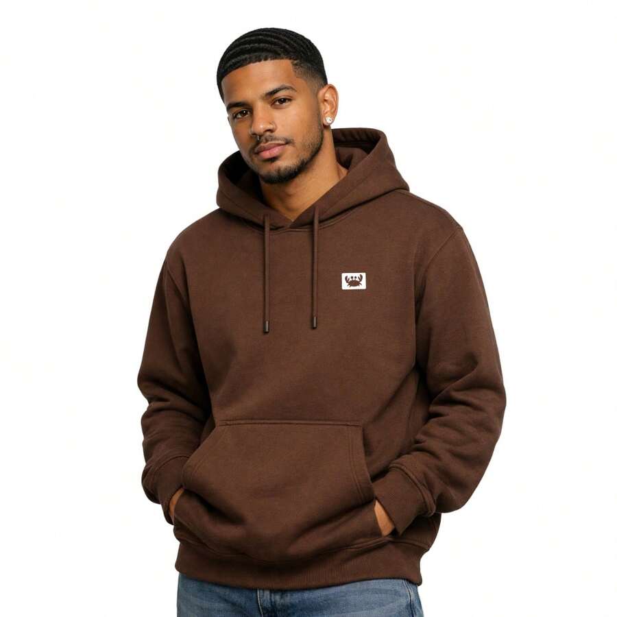Men Sweatshirts - Rust Brown - View 1