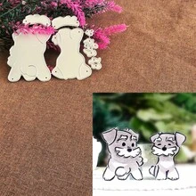 Creative Puppy Dies, DIY Scrapbooking Album And Embossing Stencil, Greeting Card Making Tool, Card Paper Cutting Crafts ,Gift Card Making Template Die Cuts. - Silver - View 6