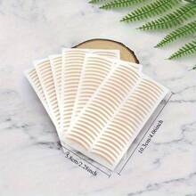 480pcs Crescent Shaped Double Eyelid Tapes, Invisible Mesh Lace Natural Breathable Double Eyelid Stickers, Eye Makeup Tools, Eye Beauty - Multicolor - View 6