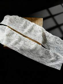 白色蕾丝新娘袖套一对，长款无弹力，优雅百搭，适合女士连衣裙、正式场合、派对等。 - 白色 - 查看 12