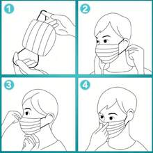 CUBREBOCAS COLOR NEGRO NEGRO DESECHABLES TRICAPA 50 PIEZAS - PAQUETE DE 50 PIEZAS - Ver 5