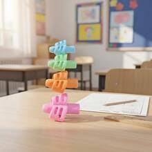 3pcs Ergonomic Pencil Grip Holder - Comfortable Anti-Slip Writing Posture Corrector | Relieves Writing Pain, Suitable For Office, School, Home, Drawing And Art Projects | Pencil, Marker And Stationery Training Tool | Professional Learning And Work Supplies | Perfect Back To School Gift For Children, Adults And All Ages (Random Color) - Multicolor - View 9