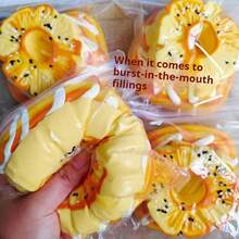 1 pieza Juguete Apretable en Forma de Rebanada de Piña - Juguete Antiestrés - Juguete para Apretar - Juguete Suave - Juguete Apretable - Juguete Fidget - Juguete de Costura - Juguete de Viaje - Juguete Fidget para el Aula - Mini Juguete de Baño - Pelota Antiestrés de Papelería Navideña, Regalo para Niños, Niñas, Día de San Valentín, Año Nuevo, Cumpleaños, Navidad, Halloween, Regalo Perfecto - Multicolor - Ver 5